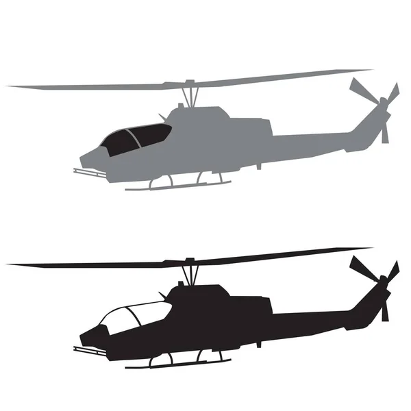 Cobra Hubschrauber Silhouette Set Vektordesign — Stockvektor