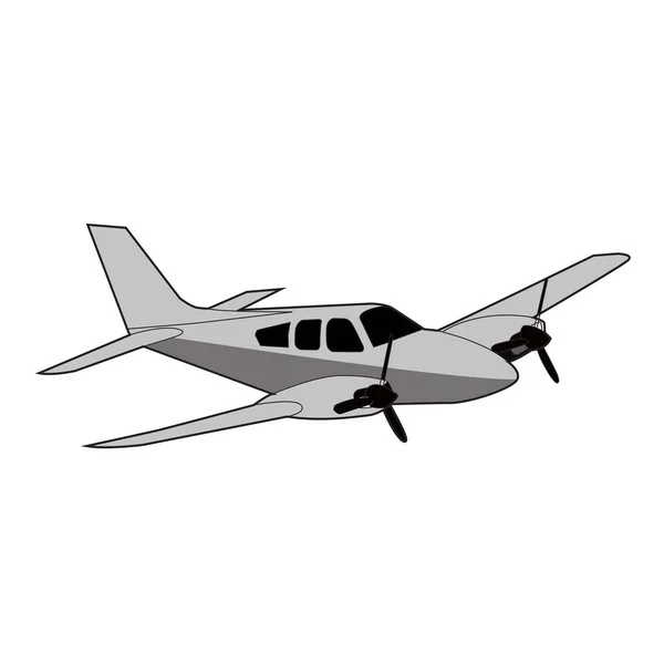 Liten Flygplansillustration Vektor Design — Stock vektor
