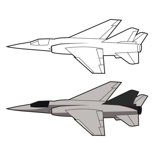 Přelud Jet Fighter Ilustrační Vektorový Design — Stockový vektor