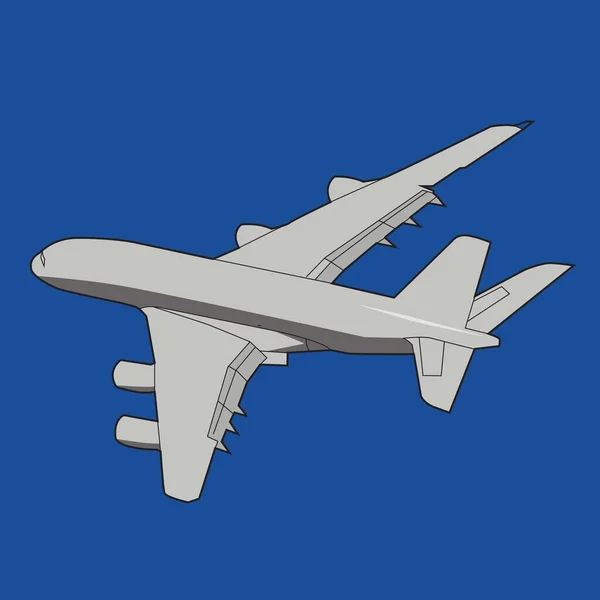Комерційний Літак Ілюстрація Векторний Дизайн — стоковий вектор