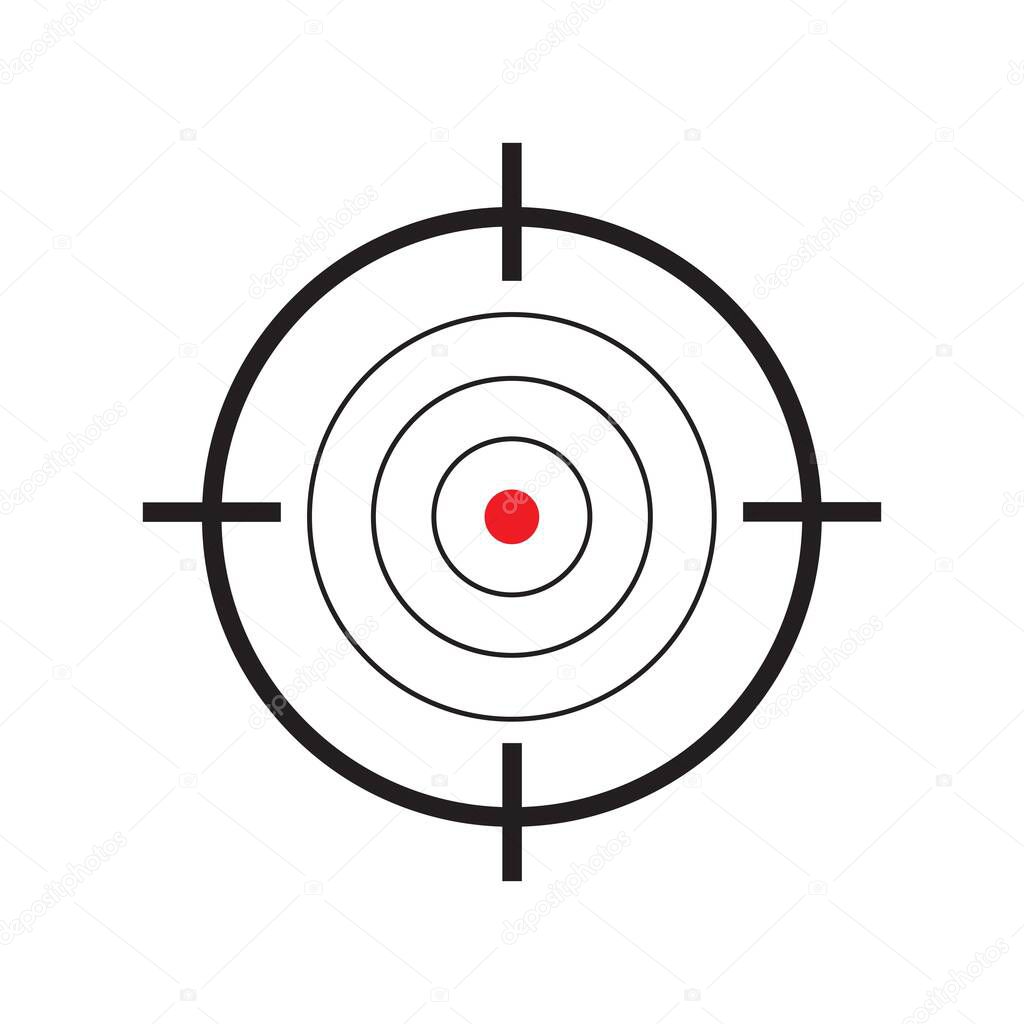 Gun target icon vector design
