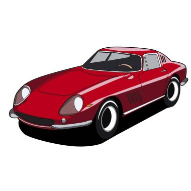 egzotik klasik araba illüstrasyon vektör tasarımı
