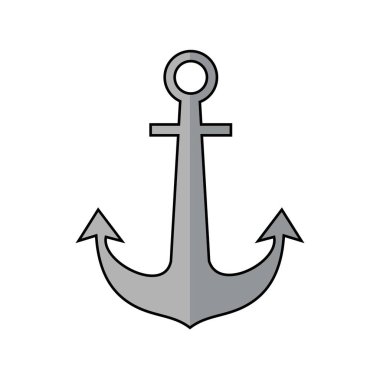 Anchor vektör simgesi logo korsan sembolü denizcilik miğferi basit grafik çizim karalama tasarımı