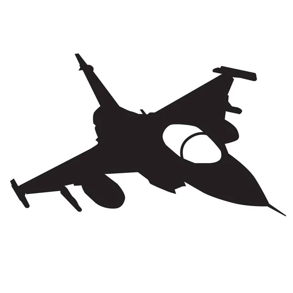 Silueta Boj Jet Fighter Vektor Design — Stockový vektor