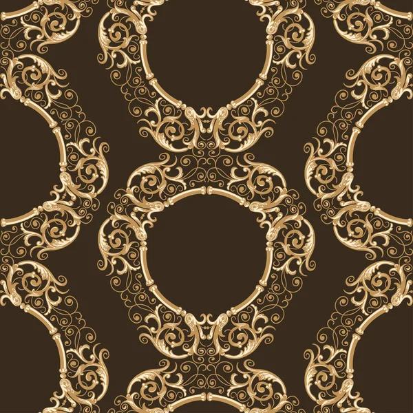 Naadloze Vector Ornamentale Achtergrond Van Vintage Design Elementen Barokke Stijl — Stockvector