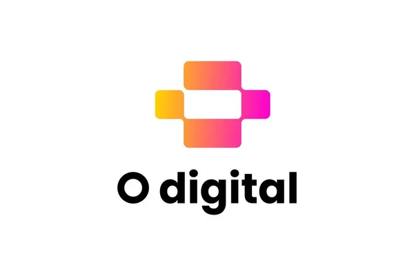 Initial Letter Digital Technology Business Modern Logo Design — Stock Vector