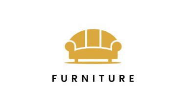 Zarif retro mobilya logosu tasarım şablonu