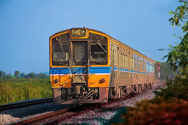 Diesel Railcar Railway — стоковое фото