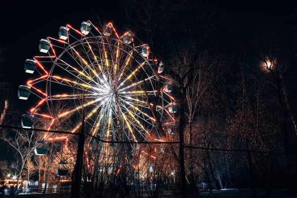 Natt Nytt Pariserhjul — Stockfoto