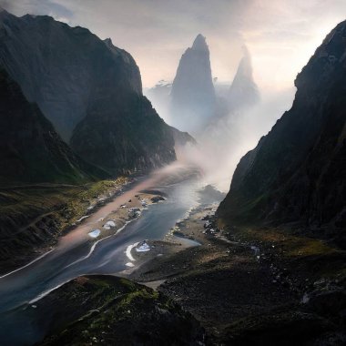 Sihirli peyzajlar, 3 boyutlu canlandırma tekniğiyle yapılır.