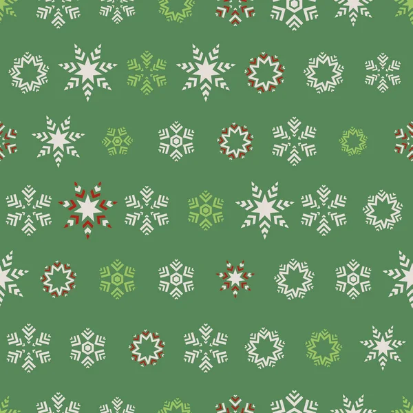 Yeşil zemin üzerinde Noel temalı buz kristalleri