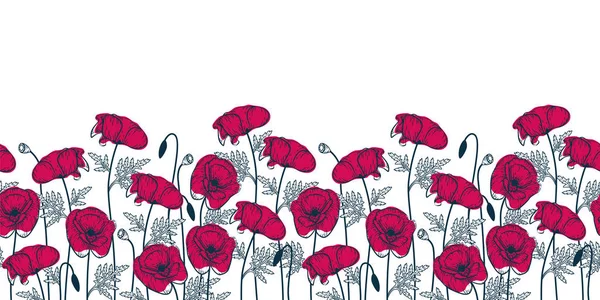 Klasik Kırmızı Gelincik Alan Sınırı