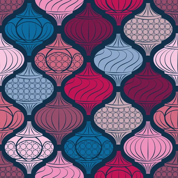 Renkli Fener fayanslarında lambalar 