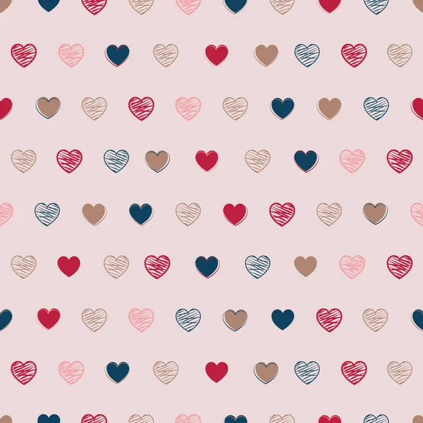 Sevimli Renkli ve Çizgili Kalplerin Sıraları