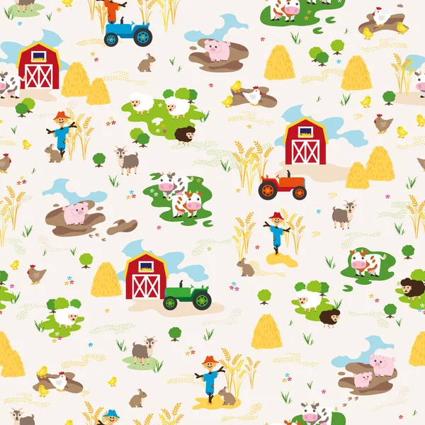 Şirin Renkli Çiftlik Hayvanları Yaşamı