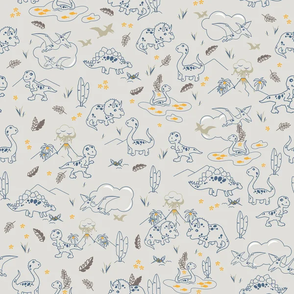 Şirin dinolar, kahverengi ve sarı