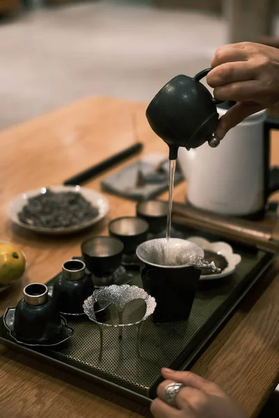 Whole Set Tea Sets Table — Stock Photo, Image