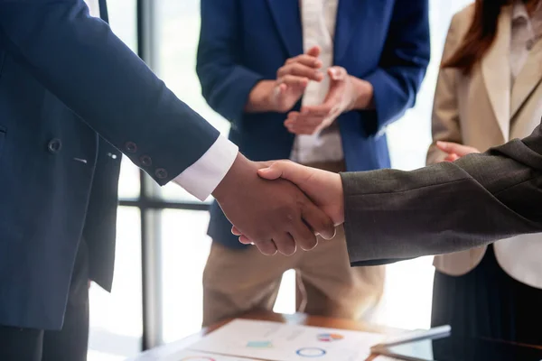 Apretón Manos Hombre Negocios Para Trabajo Equipo Fusión Adquisición Negocios —  Fotos de Stock