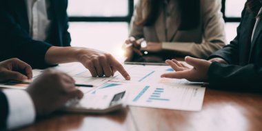 İş Adamları Strateji Planlama Analiz Ofisi Kavramı.