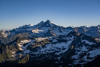 Avusturya 'nın en yüksek dağ zirvesi, Grossglockner in the morning light, Tyrol, Avusturya, Avrupa