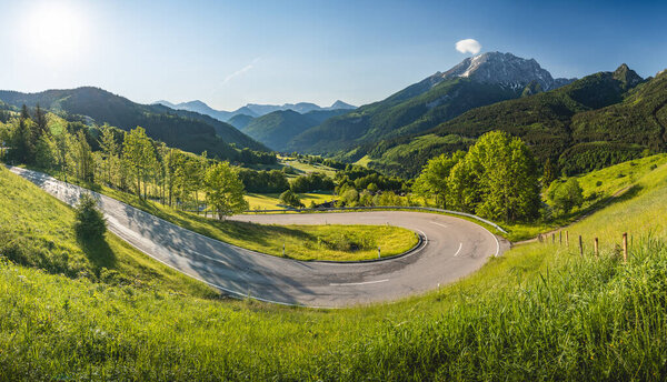 Впечатляющая горная дорога в Берсгадене между Рамзесом и Фабрегасом - Рамзес, Берсгаден, Германия, Европа