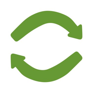 Yeşil eko geri dönüşüm simgesi - vektör