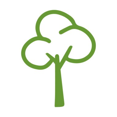 Ağaç simgesi veya logo izole edilmiş işaret vektör illüstrasyonu.