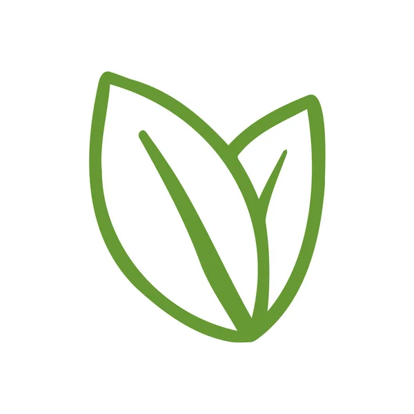 Groene Blad Ecologie Natuur Logo Element Vector — Stockvector