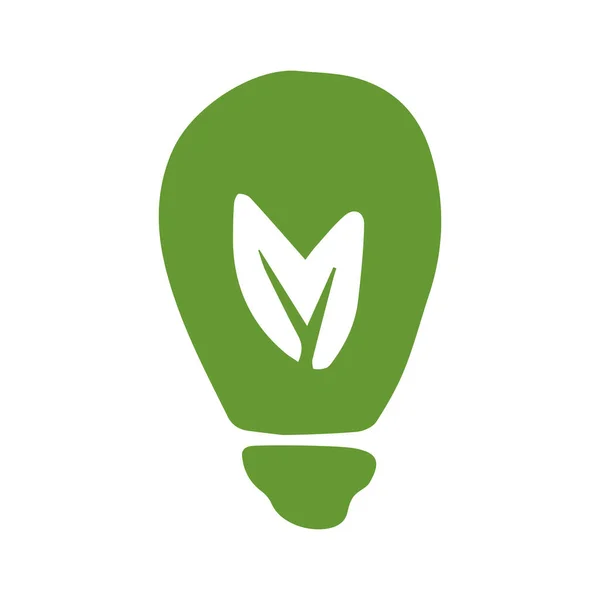 Logo Eco Friendly Electric Energy — Stock Vector