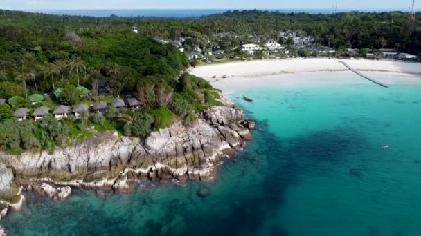 Hotel Exótico Costa Una Isla Tropical Bungalow Los Acantilados Una — Vídeos de Stock