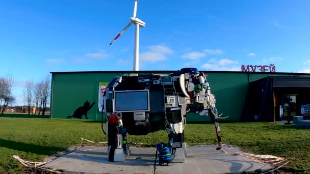 Kaliningrad Januari 2022 Olifant Gemaakt Van Afval Olifant Gemaakt Van — Stockvideo