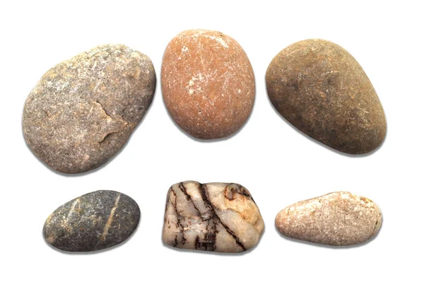 Rocas Del Río Aisladas Sobre Fondo Blanco — Foto de Stock