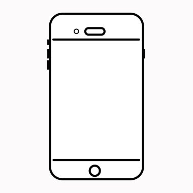 Basit düz sembol. Beyaz arkaplanda mükemmel siyah resim çizimi.