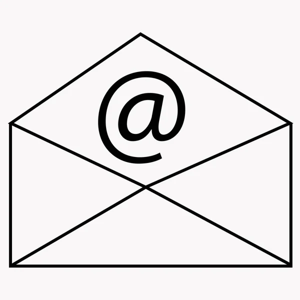 Email Icône Symbole Vecteur Icône Vectorielle Abstraite Sur Blanc Illustration — Image vectorielle