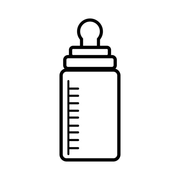 Icône Biberon Symbole Baby Bottle Design Plat Stock Illustration Vectorielle — Image vectorielle