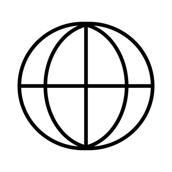 Globe icoon vector. Wereld, aardrijkskunde, aarde pictogram symbool wereldwijd geïsoleerd — Stockvector