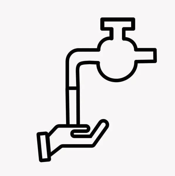 Wassen handen pictogram, Enkele hoge kwaliteit outline symbool voor web design of mobiele app. — Stockvector