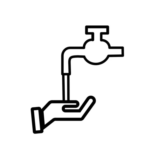 Icono de lavarse las manos, Símbolo de contorno de alta calidad único para diseño web o aplicación móvil. — Vector de stock