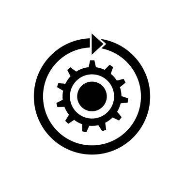 Sürekli gelişim basit ikon vektörü. Beyaz bir arkaplanda vektör çizimi yap.