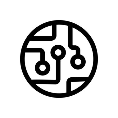 Beyaz üzerine soyut vektör simgesi, grafik ve web tasarımı için izole edilmiş çizimler. Beyaz arkaplanda mükemmel siyah resim çizimi.