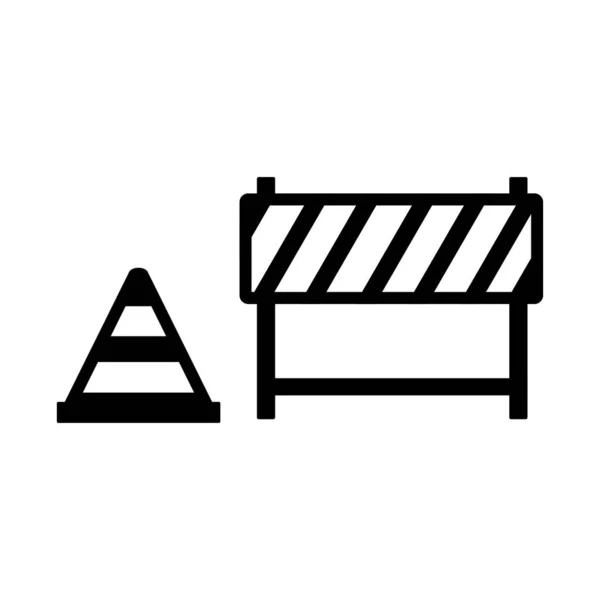 Icône barrière routière ou logo isolé signe symbole vectoriel illustration - icônes vectorielles de style noir de haute qualité — Image vectorielle