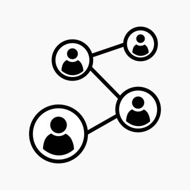 Grafik ve web tasarımı için izole edilmiş beyaz resimdeki soyut vektör simgesi. Basit düz sembol.