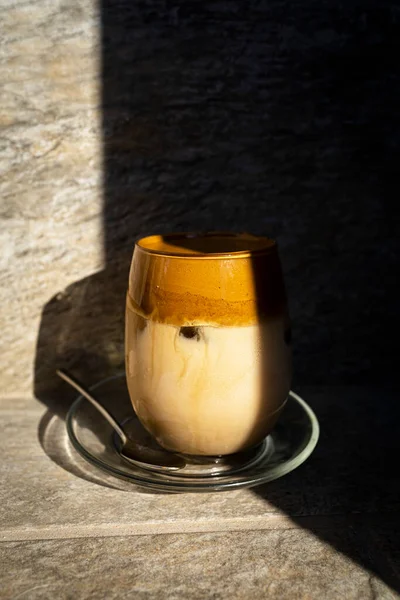 Coffee Ice Dalgona Coffee — Stock Photo, Image