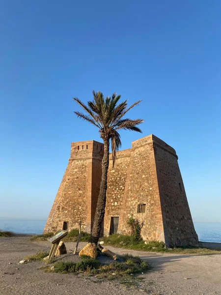 Torre Macenas Castillo Macenas Playa Mojácar Almería España — Foto de Stock