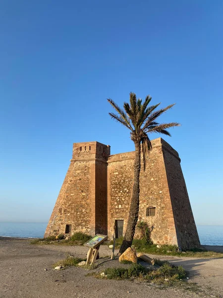 Torre Macenas Macenas Castle Mojacar Beach Almeria Spain — Stock Photo, Image