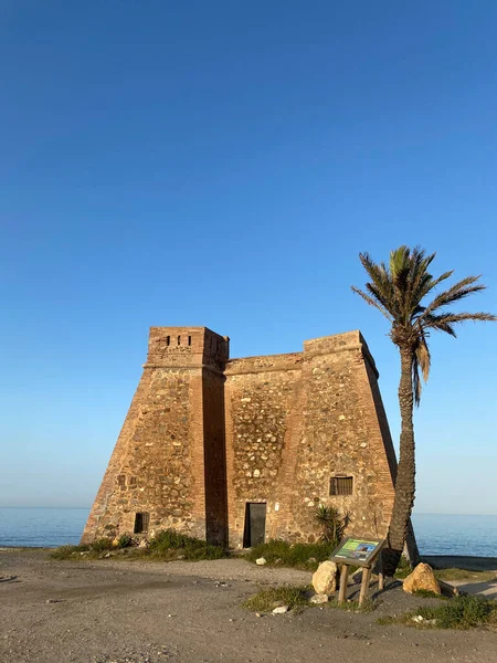 Torre Macenas Castillo Macenas Playa Mojácar Almería España — Foto de Stock