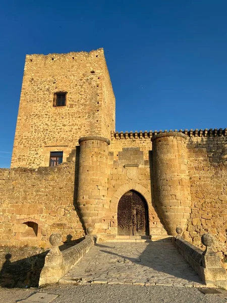 Segovia Daki Pedraza Kalesi Castilla Leon Spanya Bir Ortaçağ Köyünde — Stok fotoğraf