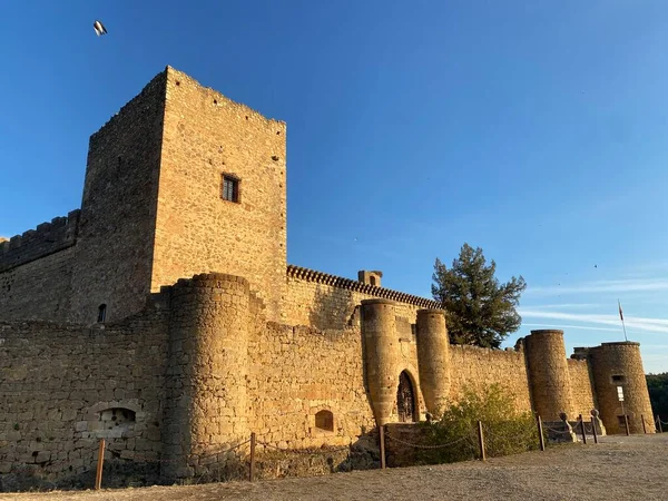 セゴビアのペドラザ城 カスティーリャ レオン州 スペイン 中世の村におけるローマとアラビアの起源の城 — ストック写真