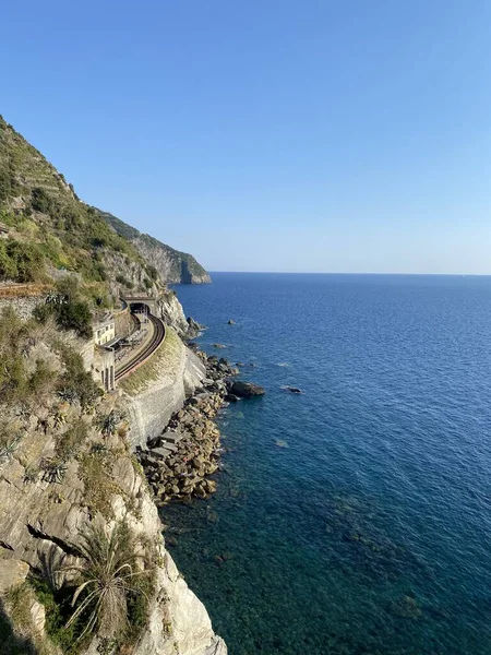 Manarola Sahil Açık Gökyüzü — Stok fotoğraf