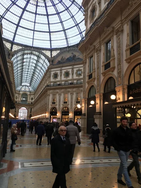 Galleria Vittorio Emanuele Στο Μιλάνο Ιταλία — Φωτογραφία Αρχείου